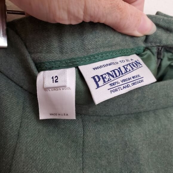 Pendleton sage green A line skirt - Picture 4 of 9